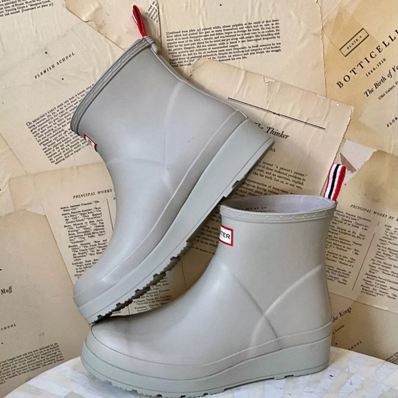 Free People Hunter Play Short Nebula Wellies Boot Matte Zinc Gray - Picture 3 of 8